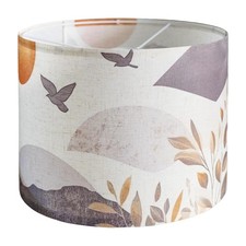 Fabric Drum Lampshades for Table, Floor Lamps, 13    Top x 13    Bottom x 10    ...