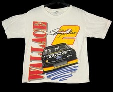 VTG 90s Rusty Wallace 2 Miller Genuine Draft NASCAR T-Shirt XL Double Sided