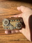 Handmade Bohemian Brown Leather Cuff bracelet almost 2 " wide — photo 6