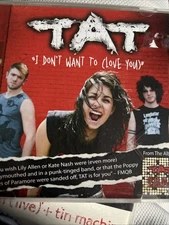 TAT I don’t want to love you w/ TOUR DATES & BAND PICT TST PRESS PROMO CD Single
