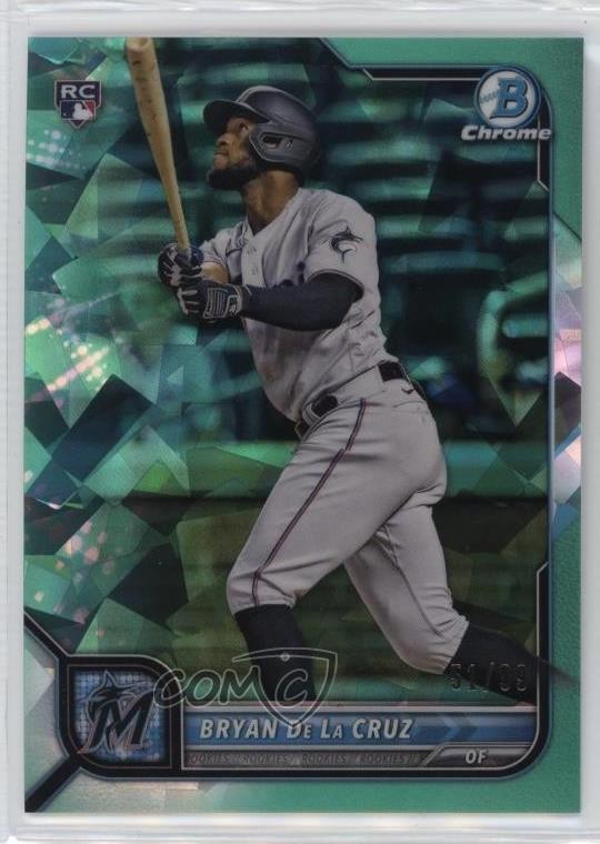 2022 Bowman Chrome Sapphire Edition Aqua 51/99 Bryan De La Cruz #52 0i4k