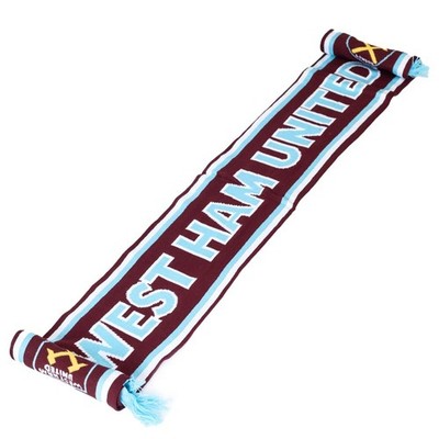 West Ham United FC Crest Schal Coyi Geburtstag, Xmas Geschenk Offiziell Produkt