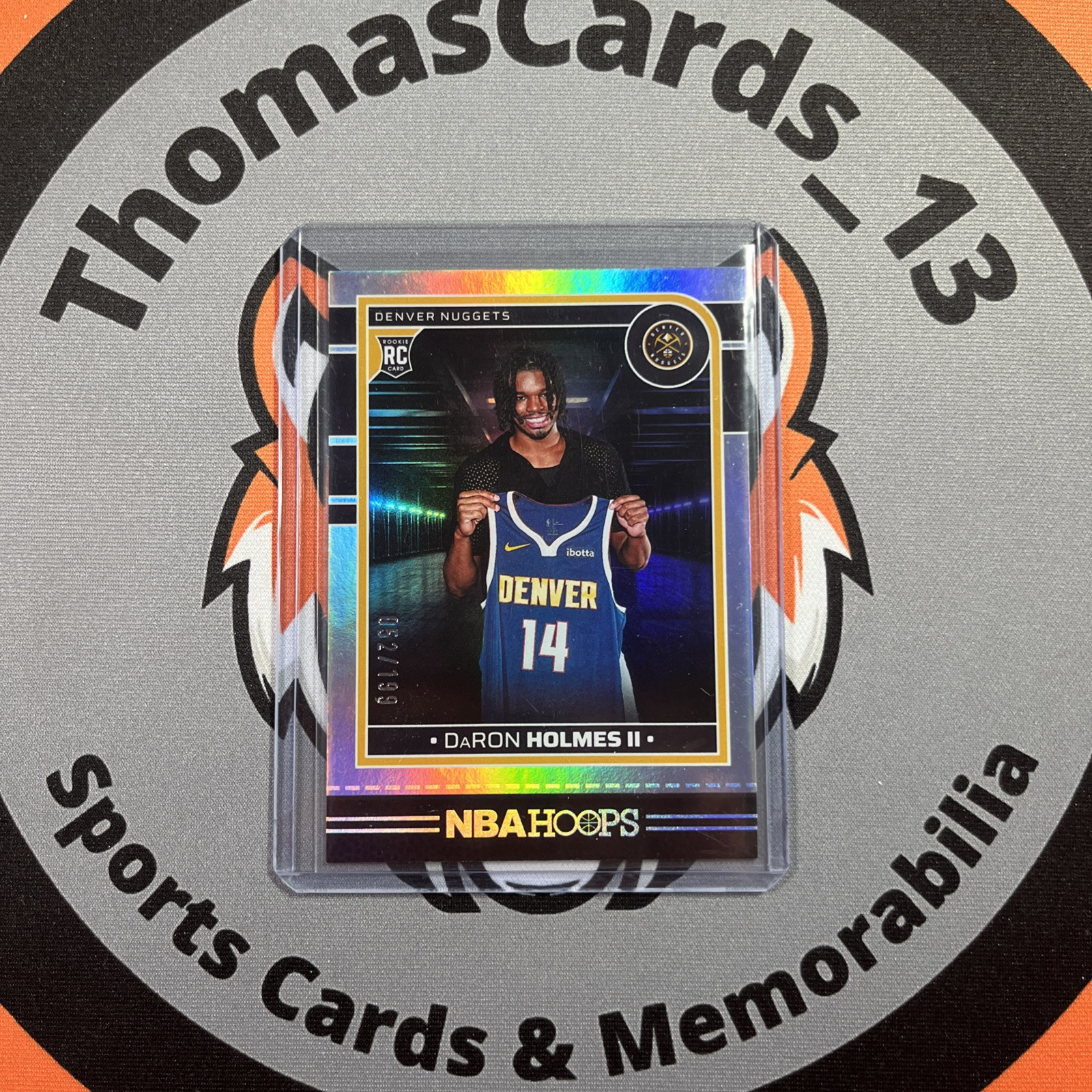 2024-25 NBA Hoops Daron Holmes #252 Silver /199 Rookie