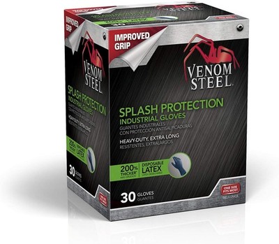 VEN6025  Latex Gloves, Splash Protect, Blue