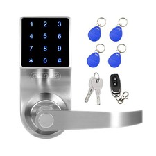 Electronic Keyless Door Lock, Keyless Entry with Touchscreen, Key Fobs, Remote C