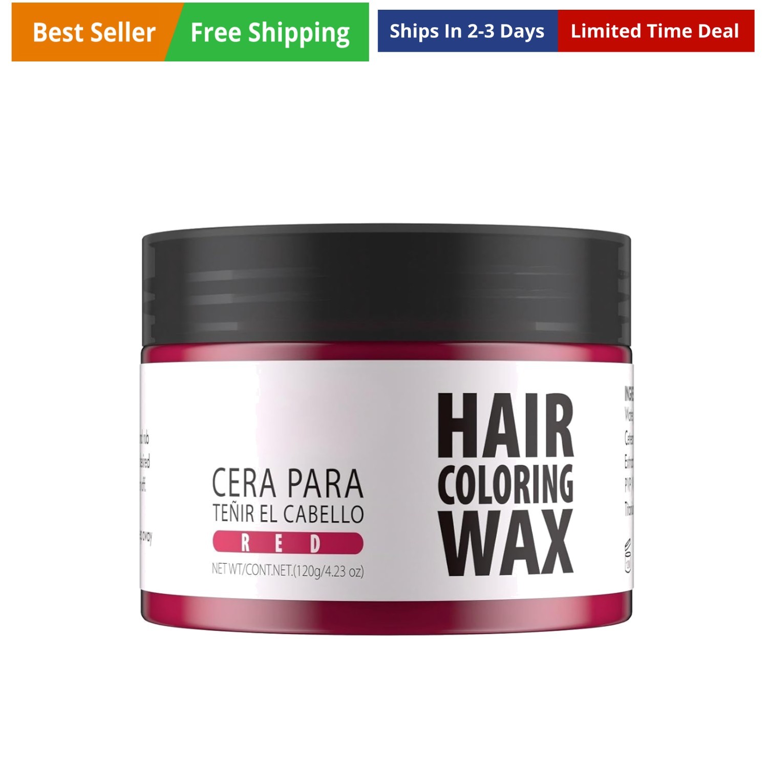 , Temporary Hair Dye Color Wax Natural Hold & Non - Greasy F