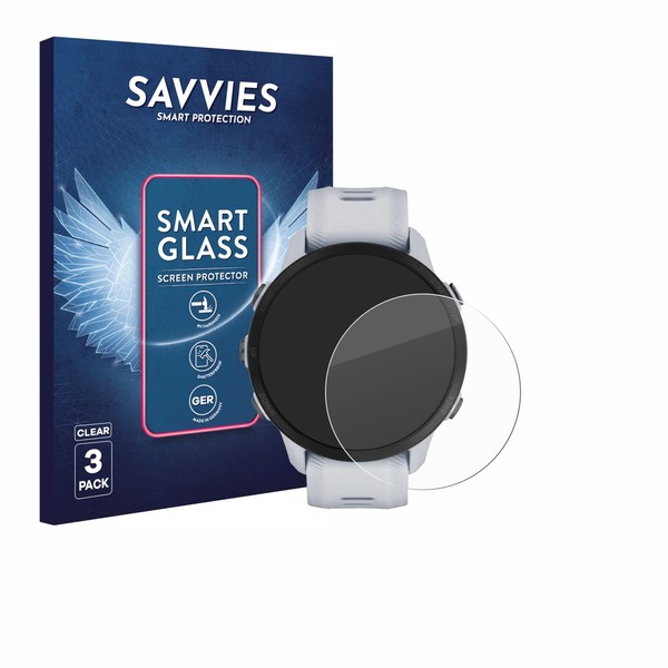 3X Savvies Schutzglas FüR Garmin Forerunner 955 Panzer Folie Glas Klar-image