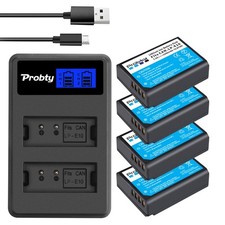 LP-E10 Battery LCD USB Dual Charger for Canon EOS 1100D 1200D 4000D Kiss X50