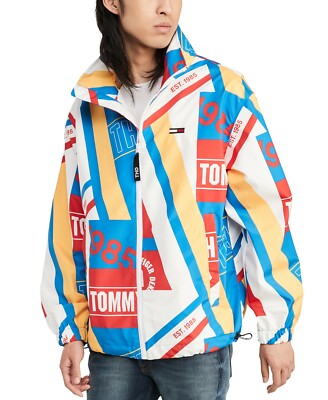 Tommy Hilfiger Denim Men's Printed Logo Windbreaker Christmas Gift NWT Unique