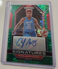 🏀 2023 Panini Prizm WNBA ANGEL McCOUGHTRY - Signatures Green Pulsar #SG-AMC /25