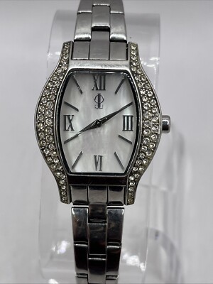 Jennifer Lopez Women's Watch Silver Crystal Accent 6.25'' Band- New Battery
