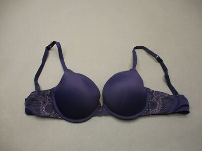 36B Auden Womens Purple Underwire Lined Convertible T-Shirt Push-Up Bra 6S