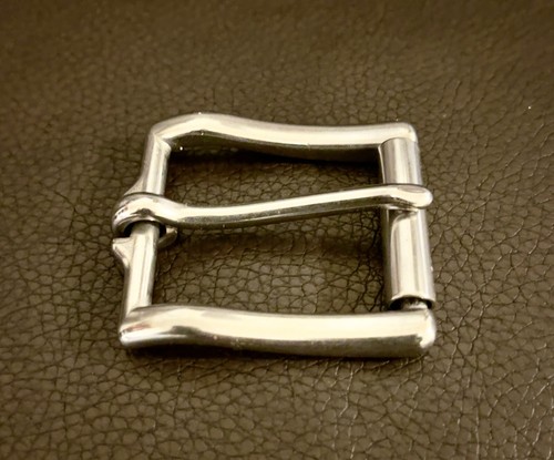 Heavy Duty Wave Roller Stainless Steel Hypoallergenic Belt Buckle, Any Size - Picture 2 of 18