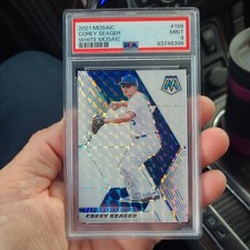 2021 Panini Mosaic Corey Seager #198 White Mosaic Parallel /25 PSA 9