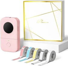 Phomemo D30 Label Maker Bluetooth Thermal Label Printer + 5 Roll Tape Best Gift