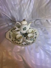 Formalities by Baum Bros 10 Piece Miniature Tea Set Holly Christmas Collection