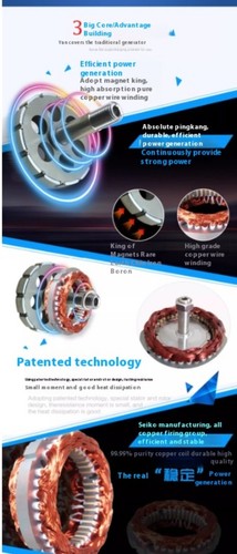 Generator 300W 400W 12V 24V 48V Gearless Permanent Magnet AC Alternators - Picture 10 of 20