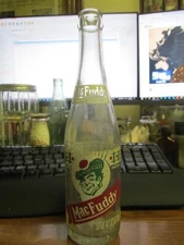 Flint, Mich. MacFuddy ACL crown top soda pop bottle MICHIGAN 3-COLOR