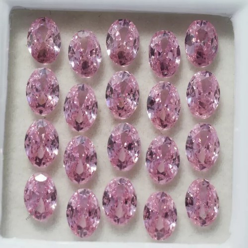 12 Pis Natural Pink Sapphire CERTIFIED Oval Shape Loose Gemstone 7x5 MM Lot - Picture 3 of 6