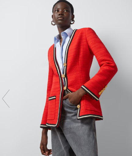 GUCCI / テーラードジャケット/44/ウール/RED// Gucci Wool Jacket with braided ribbon trim Red blazer - BNWT | eBay