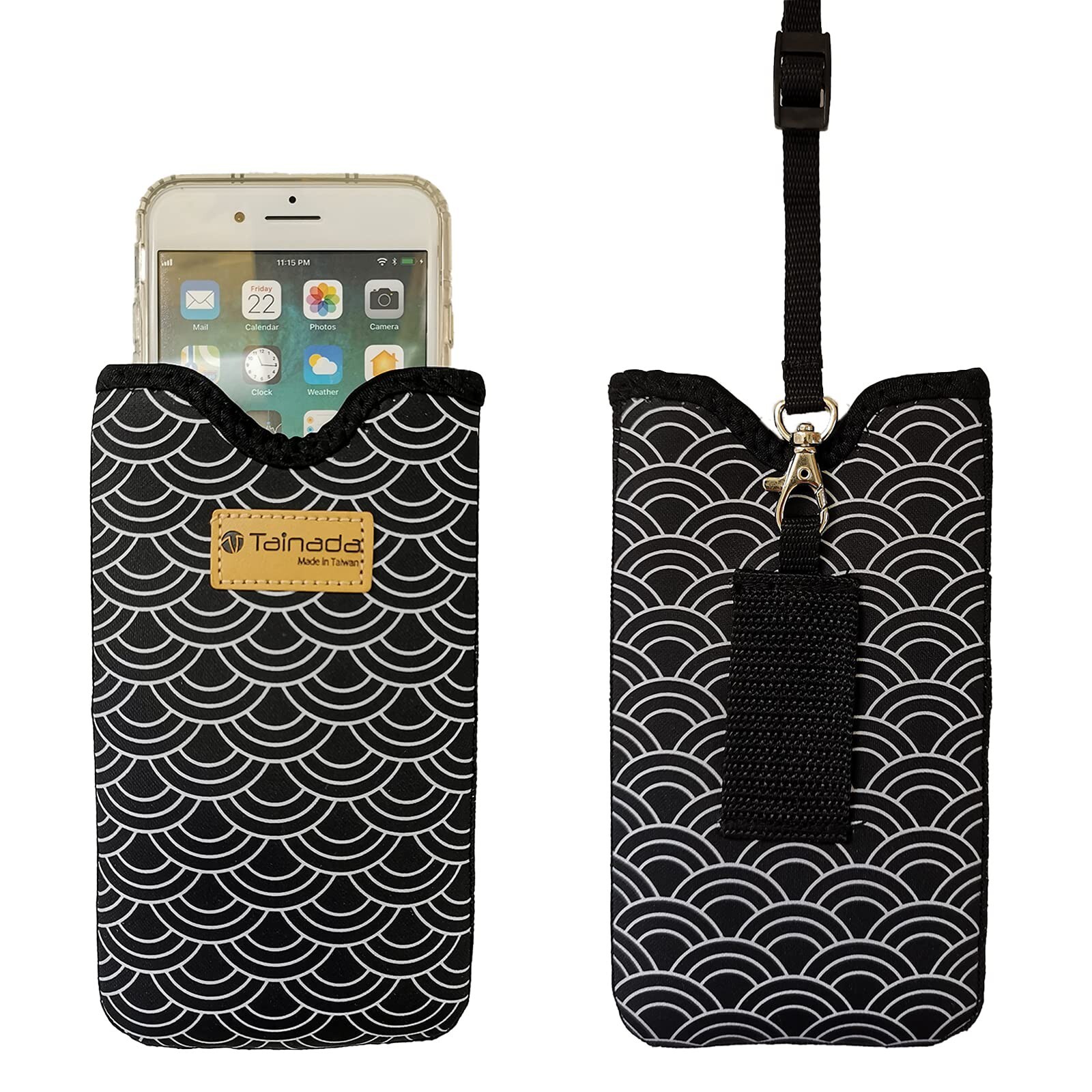 Shockproof Neoprene Phone Sleeve with Lanyard by Tainada