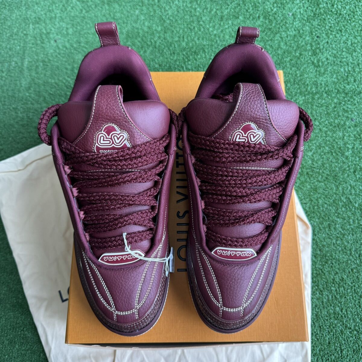 100% Authentic Louis Vuitton Bordeaux Skate Sneakers LV 10.5 100% Authentic Louis Vuitton Bordeaux Skate Sneakers LV 10.5