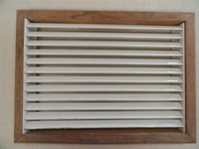WOOD FRAMED WHITE ALUMINUM VENT 15 1/8 X 11 1...