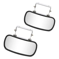 Universal Over Door Convex Mirror Stainless Steel 4.1x8.3 Bracket fits Trucks