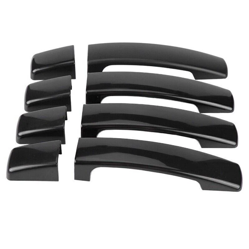 Cubierta de manija de puerta exterior de auto negro brillante para Land Rover LR2 LR3 2005-09 Foto 4 de 4