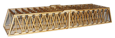 BR009 zweigleisige extra lange Trägerbahnbrücke Spurweite OO Modell lasergeschnittener Bausatz