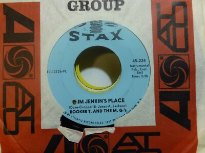 BOOKER T AND M.G'S GROOVIN & JIM JENKINS PLACE  SOULF FUNK  VG+  45