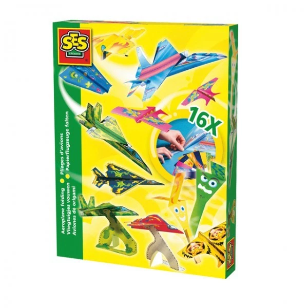 SES CREATIVE SES 00852 Flugzeuge falten Bastel Set Kreativ Packung Lernspiel Papierflieger