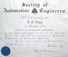 • 1917 AUTO ENGINEERS CERTIFICATE • • VINTAGE CARS AUTO DOCUMENT • RARE • CAR • — photo 1