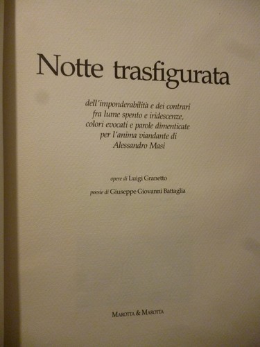 NOTTE TRASFIGURATA opere di Luigi Granetto poesie di Giuseppe Giovanni Battaglia - Foto 2 di 8