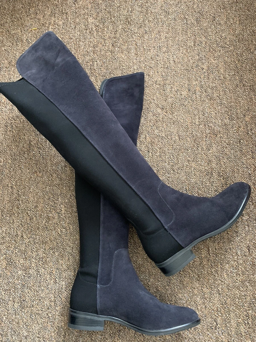 Clarks womens cheap navy boots