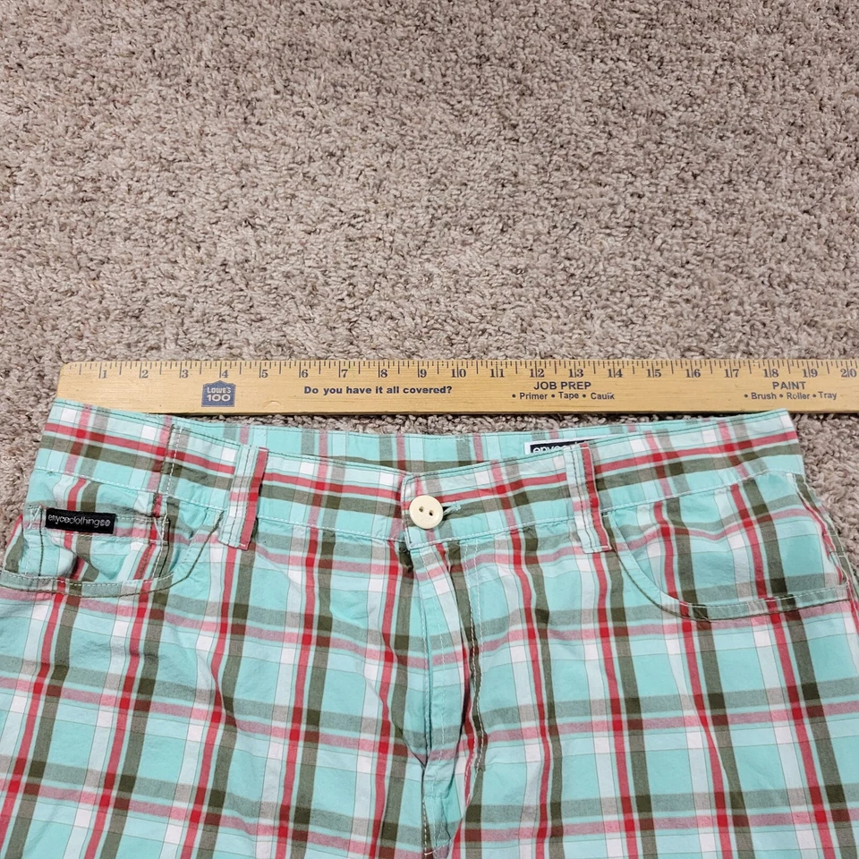 Pantalones Cortos Enyce Para Hombre 36 Coloridos Cuadros Retro Hip Hop Retro Foto 2 de 4