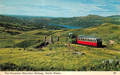 BAMFORTH TOPOGRAPHISCHE SNOWDON BERGBAHN POSTKARTE GEBRAUCHT GUT+