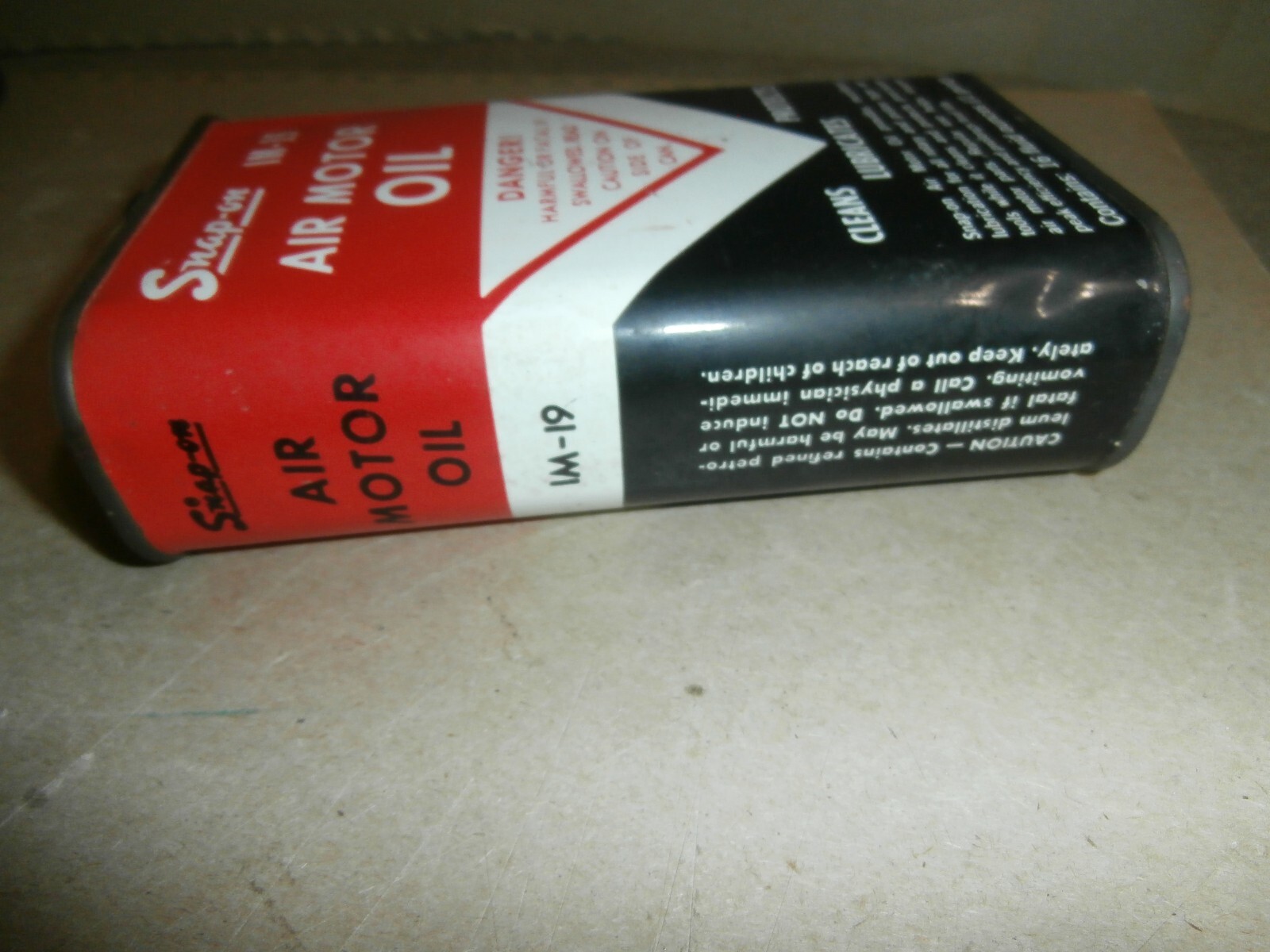 Vintage SnapOn Snap On Air Motor Oil Metal Empty Can eBay