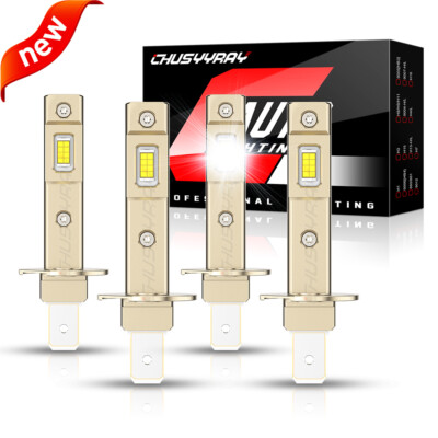 H1 H1 Combo 10000LM LED Headlight High Low Beam Kit Bulbs White 6500K 4X
