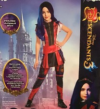 NUEVO CON ETIQUETAS Descendientes 3 Niñas Pequeño 4-6X Evie Halloween Disfraz Mono