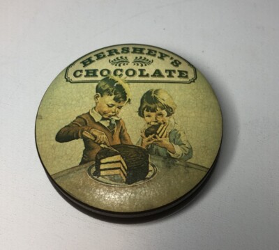 Hershey's Chocolate Tin Can Collectible 1982 Kids Cake Made in England