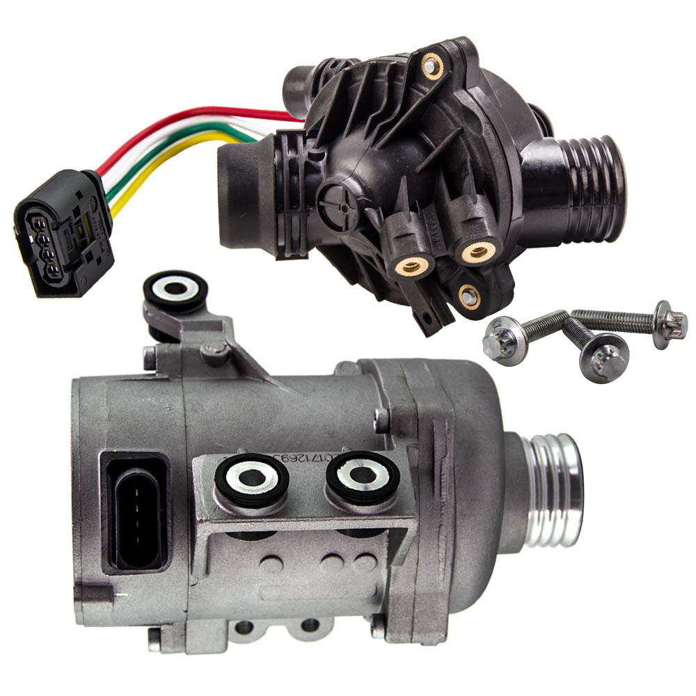 BMW ウォーターポンプ 11517563183 11517586925 Electric Water Pump+Thermostat Fit BMW 328i 525i X3 X5 2.0L 3.0L