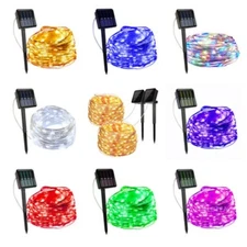 LED Outdoor Solar Lamp String Lights 100/200 LEDs Fairy Holiday Wedding Party Ga