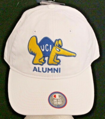 UCI Irvine California Anteater Alumni Champion White Adjustable Chino Cap Hat OS