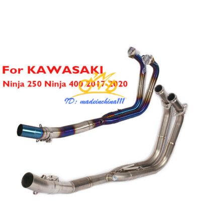 Motorcycle Exhaust Header Connection Tube for Kawasaki Ninja 400 250 2017-2020