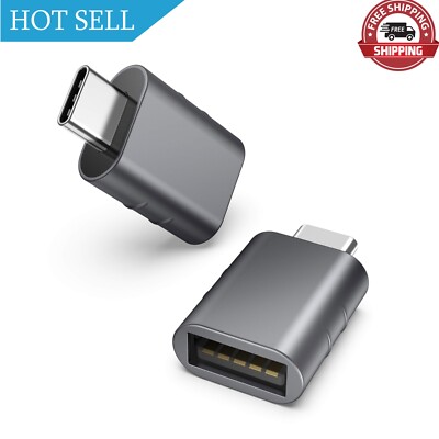 Syntech USB C to USB Adapter Pack of 2,USB C to USB3.0 Female Adapter Compati...