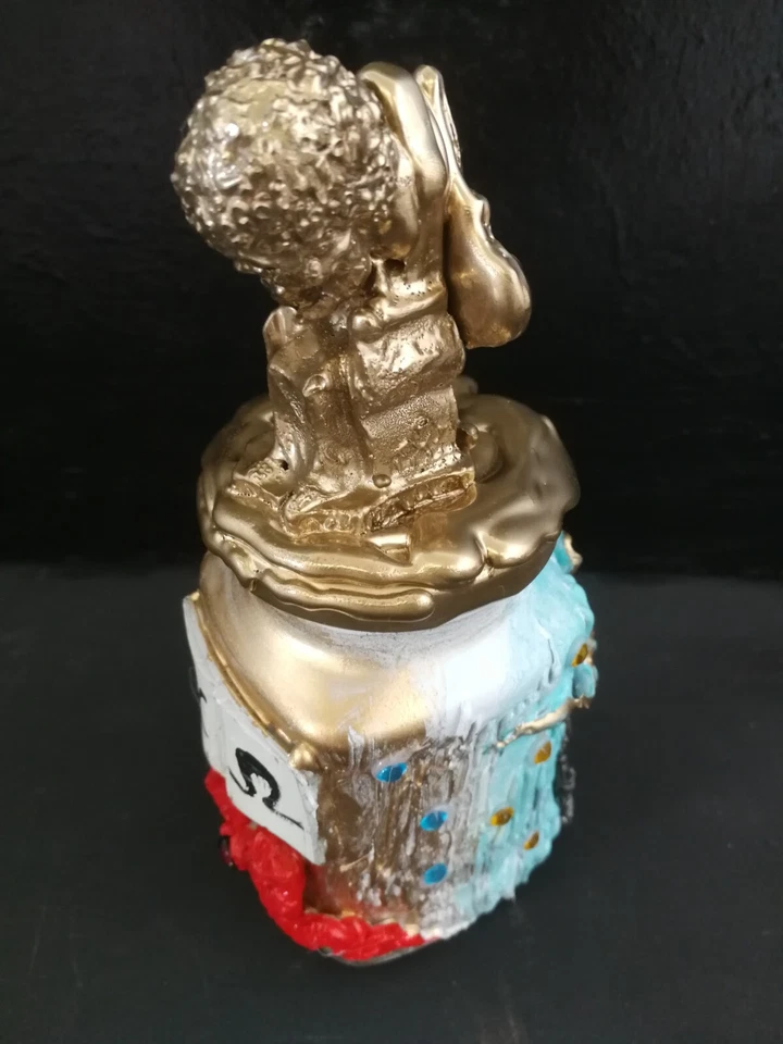 accesorio muñeca artista arte roble original firmado casa de marionetas castillo calavera libro Foto 4 de 4