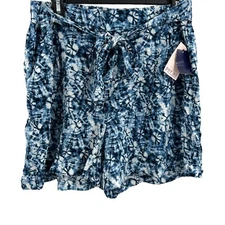 Per Se Blue Tie Dye Shorts Size XL New