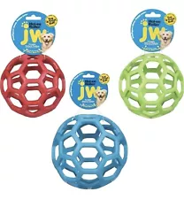 JW Hol-ee Roller Mini Balls (3) Pack Dog Puppy Fetch & Treat Toy *colors vary 2"