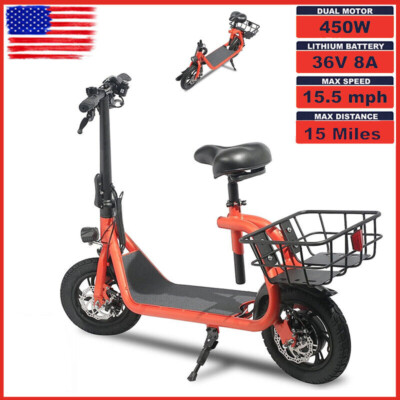 Red Electric Scooter With Seat | Red Electric Scooter